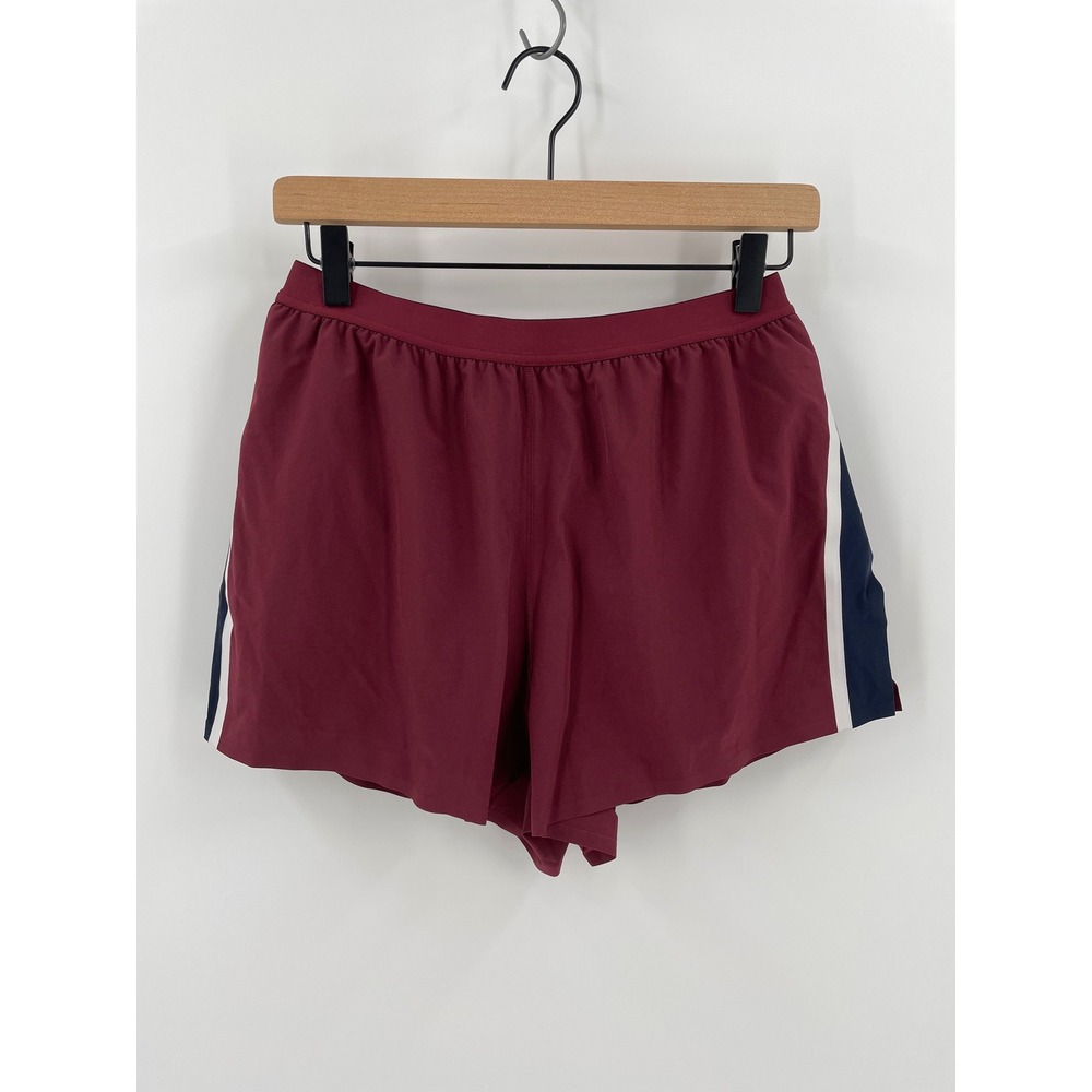 lululemon High Rise Split Short 3" Stripe Burgundy Navy Size S NWT LW7DQ8S